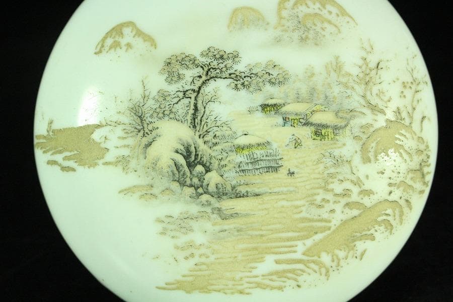 中国美術 墨絵 落 白磁香合 時代物(K-A723) - メルカリ