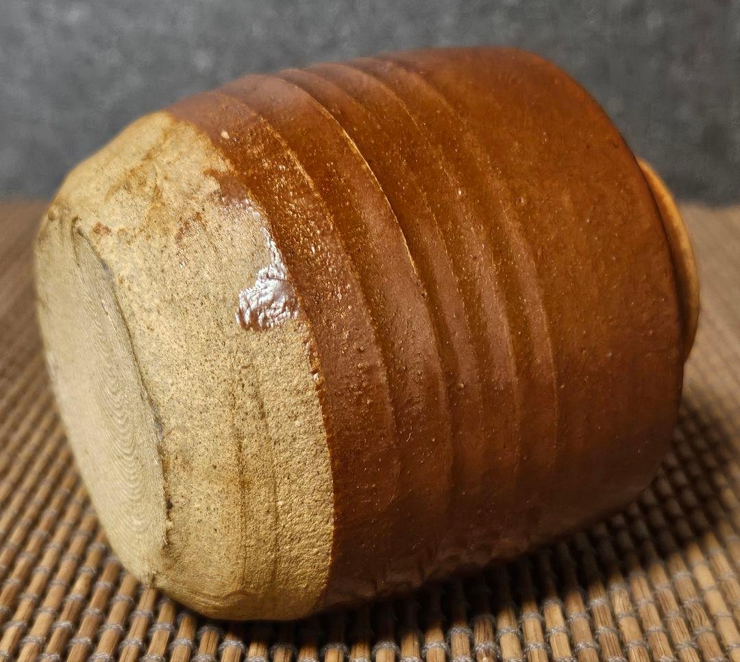 江戸時代末期～明治時代 古瀬戸 飴釉 茶入れ 花入れ 小壺 茶道具